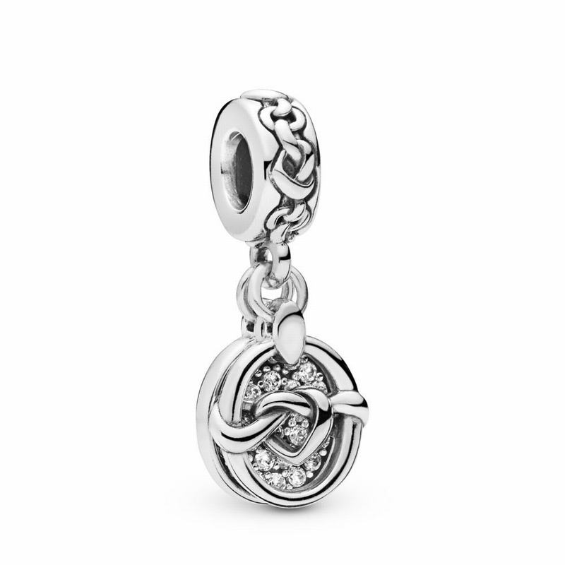 Pandora Knotted Heart Dangle Charm Clearance NZ, Sterling Silver (624718-KZL)